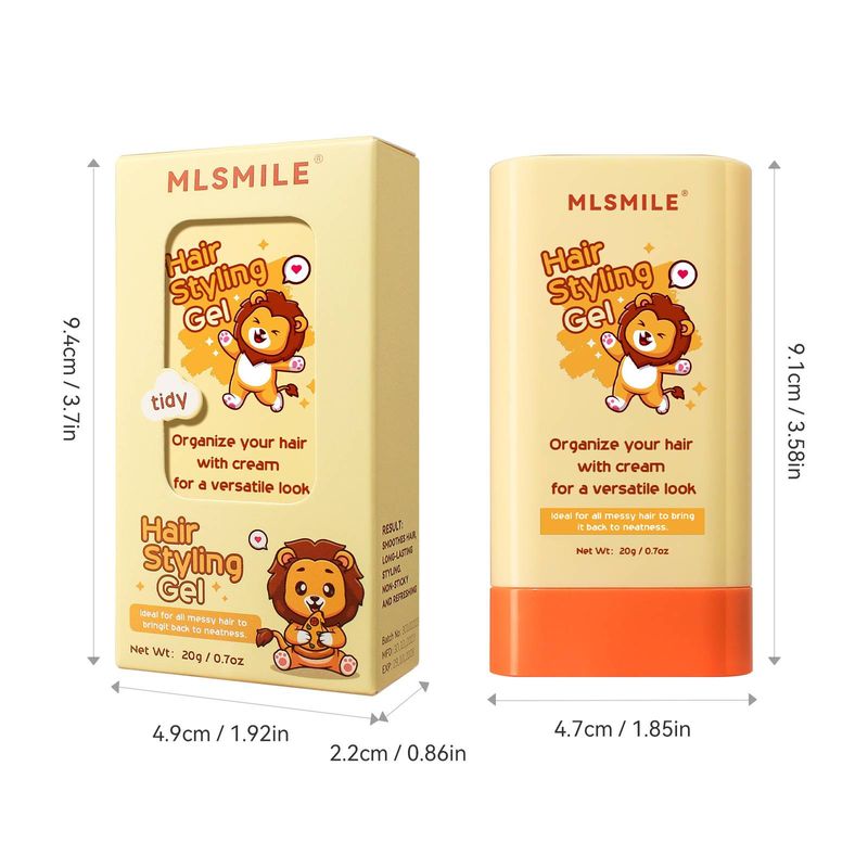 MLSMILE Bojātu matu apdares krēms, pārnēsājams zēniem un meitenēm, bērniem, pret spurošanos, matu vaska stienis, Bojātu matu artefakts_voghion.com