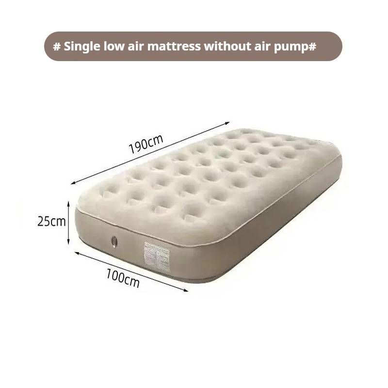 Aufblasbare Matratze, automatisches belüftetes Bett, Zelt, feuchtigkeitsbeständig, Beflockungsmatte, Outdoor-Camping-Haushaltskissen, einfache Bedienung ohne Pumpe, 100 x 190 x 25_voghion.com