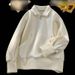 Unisex Hybrid Zip-Neck Sweatshirt – Streetwear Half-Zip Pullover With Contrast Stitching & Stand Collar (M-XXL, Anti-Wrinkle, Oversized Silhouette)_voghion.com