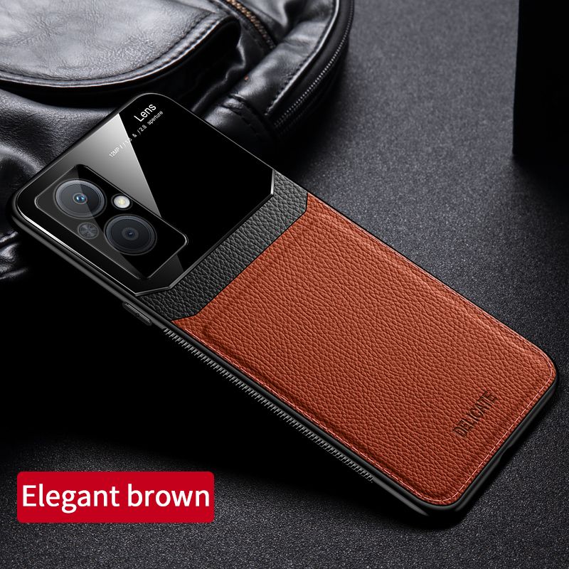 KEYSION Fashion Case für Oneplus Nord N20 5G PU-Leder Spiegelglas Silikon Stoßfeste Telefonrückseite für OnePlus 1+_voghion.com