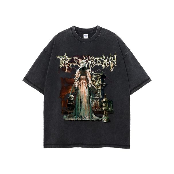 Maniche corte larghe e larghe da uomo e da donna, stile retrò americano pesante_voghion.com