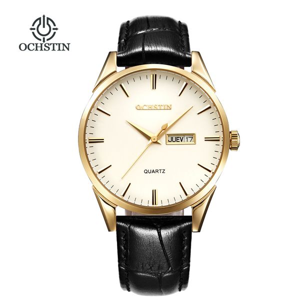 Counter Business Herrenuhr, Edelstahlgehäuse, Echtleder, hochwertige Quarzuhr, wasserdicht, Doppelkalender_voghion.com