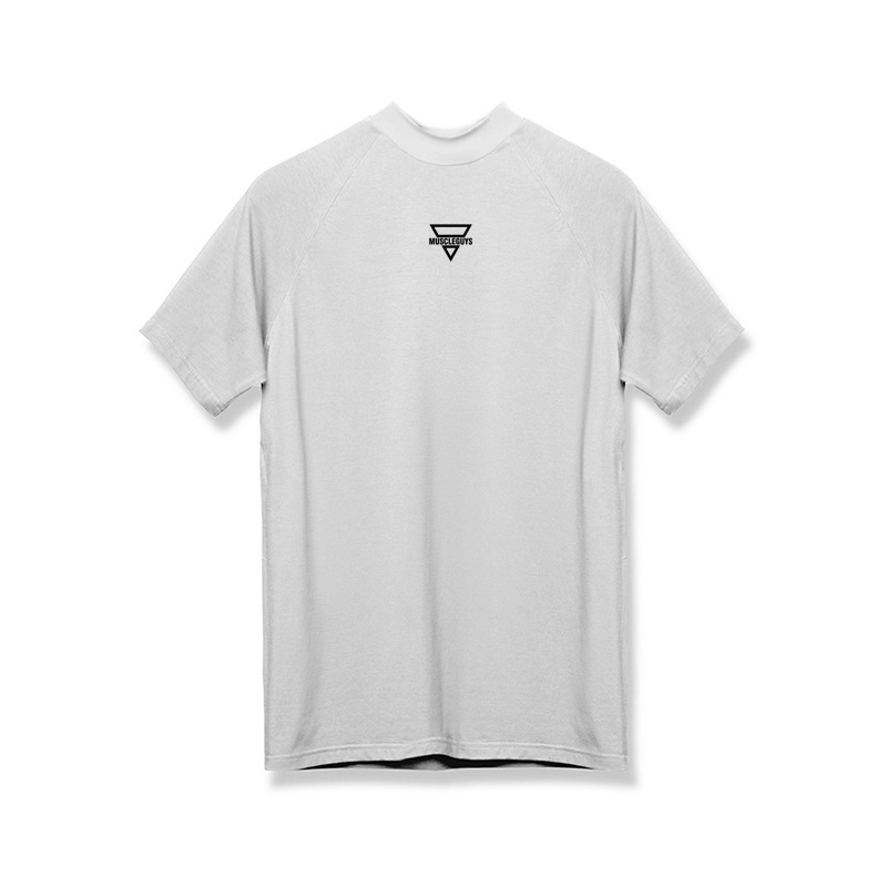 High elasticity breathable short sleeved men's gym T-shirt tight fitting sports running track and field training suit_voghion.com