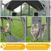 Outdoor Cat House Cat Enclosures 110' Large Kitten Playpen With Platforms,Upgrade Waterproof Cover-grey_voghion.com
