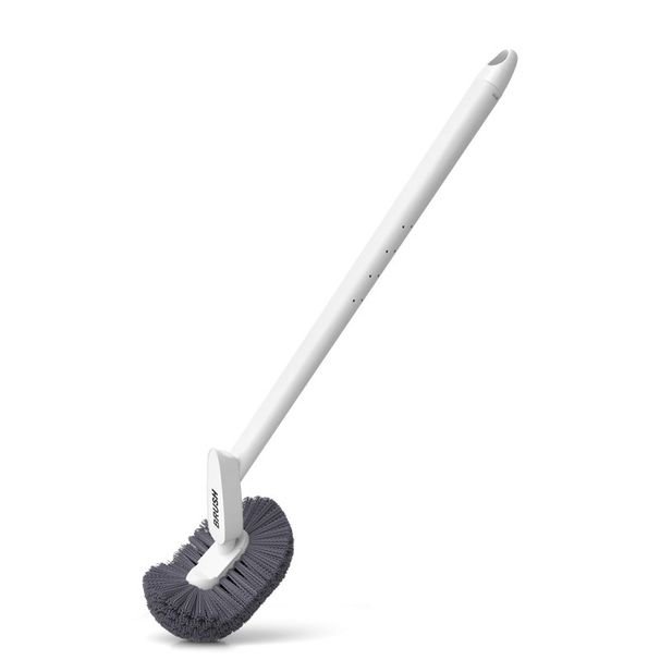Extra lange Toilettenbürste – Weiche Borsten für gründliche Reinigung, ergonomischer Griff, spritzfreier Sockel (Perlweiß, 3-in-1/4-in-1-Optionen)_voghion.com