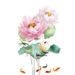 GS9500 Chinese style lotus self-adhesive wallpaper warm three-dimensional simulation wall sticker, living room entrance simple sti_voghion.com