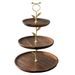 Walnut Solid Wood Double Dried Fruit Tea Cake Tray Dessert Table Multi Layer Rack_voghion.com