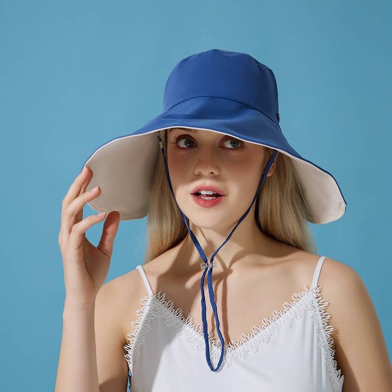 Extra nagy karimájú napvédő sapka UV nyári kirándulásra arc napvédő sapka UV napernyő kétoldalas halász sapka_voghion.com