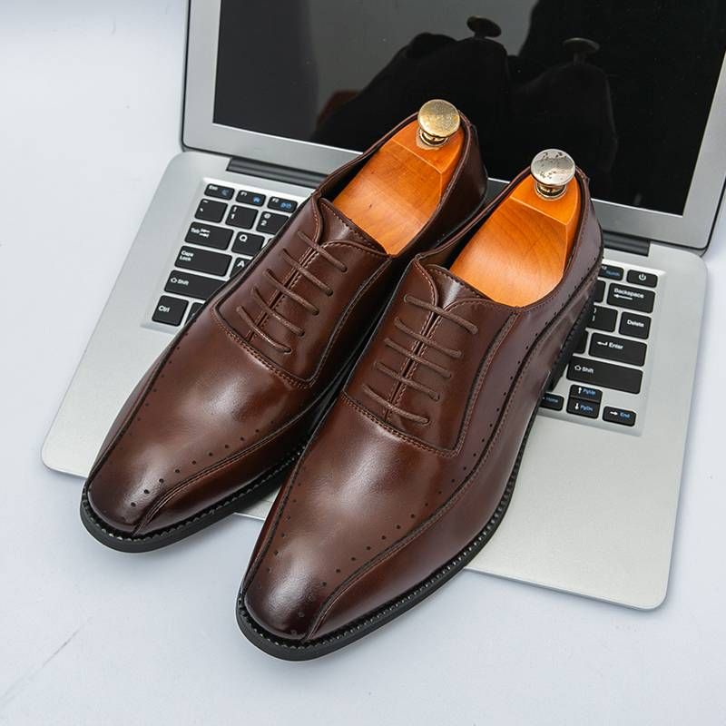 Pantofi sport bărbați, pantofi sport casual negri, stil britanic, pantofi de conducere zilnică, pantofi de piele, pantofi cu o pedală de picior, leneși, maro, rochie de banchet, nuntă, bărbați, la modă_voghion.com