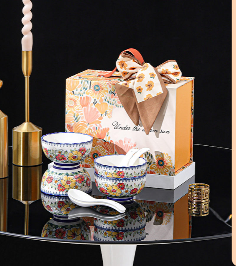 Ceramic Tableware Set Household Housewarming Gift Bowls And Plates Set Business Event Gift_voghion.com