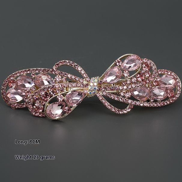 Fjäder på bakhuvudet, elegant och exklusiv koreansk strassspänne, halvt knuten hårspänne för mamma_voghion.com