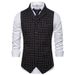 Einreihige karierte Freizeitweste für Herren_voghion.com