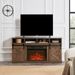Modern Farmhouse TV Media Stand, Large Barn Inspired Home Entertainment Console, With 23' Fireplace Insert, For TV Up To 65'', With Open Shelves And_voghion.com