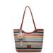 Bohemian Beach Tote Bag – Colorful Woven Straw Shoulder Bag For Women (Large Capacity, Dual Straps, Zip Closure, Beige/Multicolor)_voghion.com