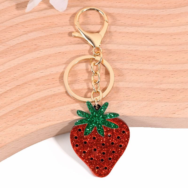 Portachiavi a forma di fragola, creativo, alla moda, con ciondolo a forma di cuore di ciliegia, per studenti, zaino_voghion.com