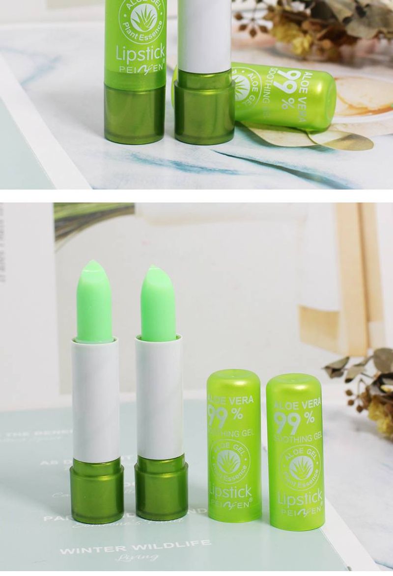 Aloe Vera Lipstick Color Changing Lip Balm Repair Moisturizing, waterproof, Crack resistant Warm change lipstick_voghion.com