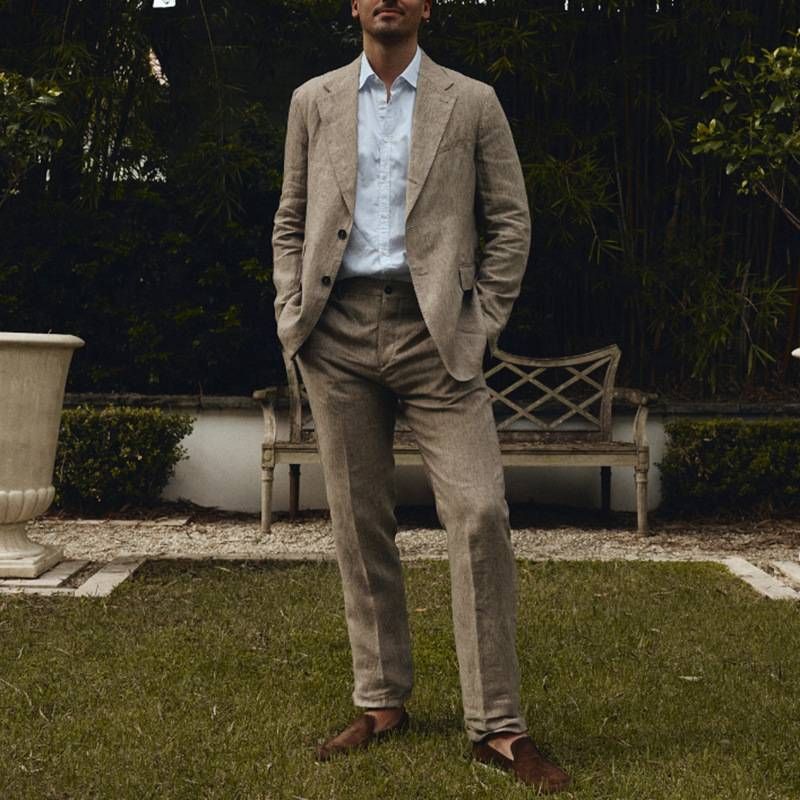 Giacca da uomo casual, leggera, stile business, alla moda, con risvolto, giacca, pantaloni, completo_voghion.com
