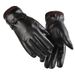 Guantes de cuero sintético cálidos para otoño e invierno, guantes de ciclismo para exteriores con pantalla táctil para hombre, guantes de ciclismo de forro polar resistentes al agua y al frío._voghion.com