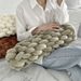 Mājas dārzs Twist Knot Pillow Nordic Ins Guļamistabas plīša spilvens Dzīvojamās istabas apdare Dīvāna spilvens_voghion.com