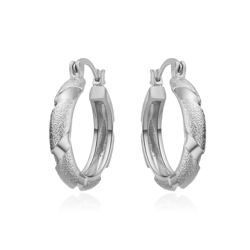 Damen-Schmuckset, modische Creolen im Kupfer-Echtgold-Metall-Stil, Nischendesign, High-End-Leicht-Luxus-Ohrringe, Schmuck für Frauen_voghion.com