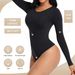 Seamless Long-Sleeve Shapewear Bodysuit For Women – Tummy Control & Butt Lifting Full Body Slimming Underwear_voghion.com