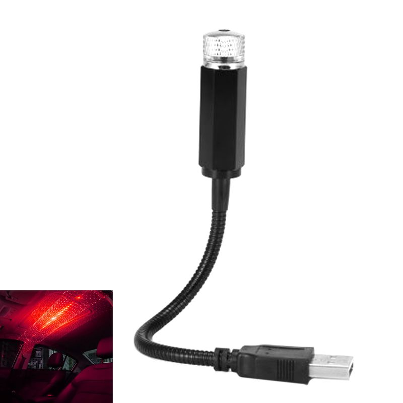 Ambient Star Light Starry USB Μεταλλικό Διακοσμητικό Φωτιστικό Εσωτερικής Οροφής για Αυτοκίνητο_voghion.com