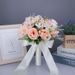Mākslīgie un kaltēti ziedi Jauns simulācijas roku pušķis ziedu dekoru pušķis balts mākslīgās plastmasas ziedi, kas piemēroti kāzu foto rekvizīti_voghion.com