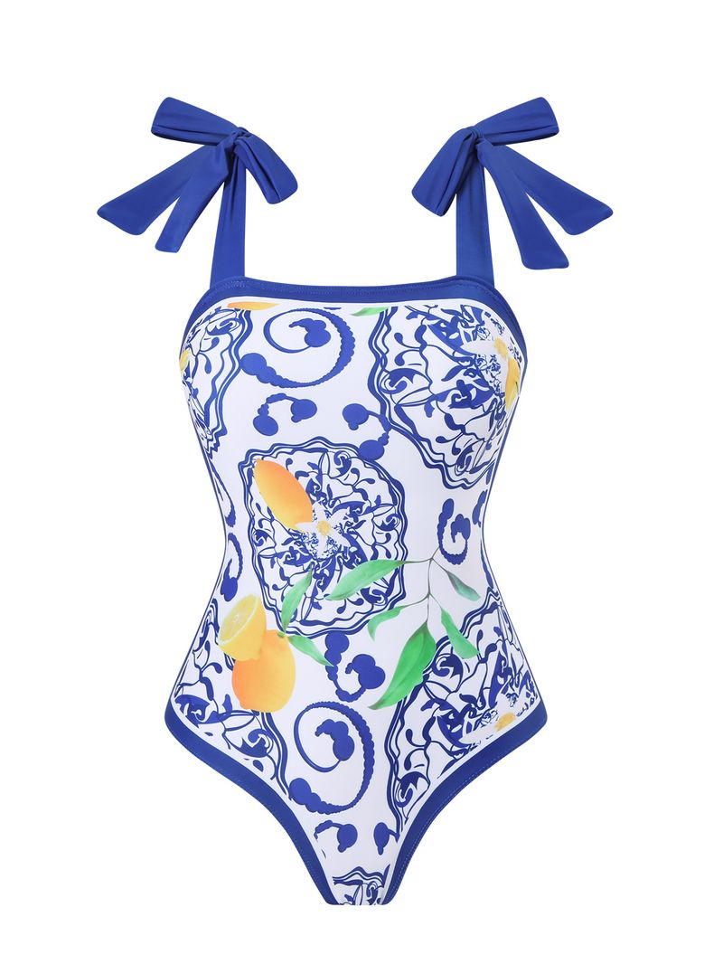 Damenbekleidung Einteiliger Badeanzug Bedruckt Sexy Retro Hot Spring Resort Strandkleid Zweiteiliger Anzug Für Frauen_voghion.com