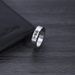 Anello da uomo in acciaio al titanio con stella - Gioiello in acciaio inossidabile con finitura lucida e design geometrico - Taglie dalla 7 alla 11_voghion.com