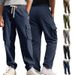 Men's Clothing Men's Corduroy Workwear Pants - Vintage Wide-Leg Casual Trousers With Utility Pockets_voghion.com