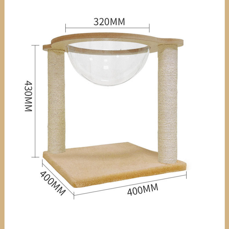 Cuib de pisici transparent, cadru special de cățărat pentru pisici, capsulă spațială, cuib de pisici, cuib rece de vară, placă cu gheare pentru pisici, rezistentă la uzură_voghion.com