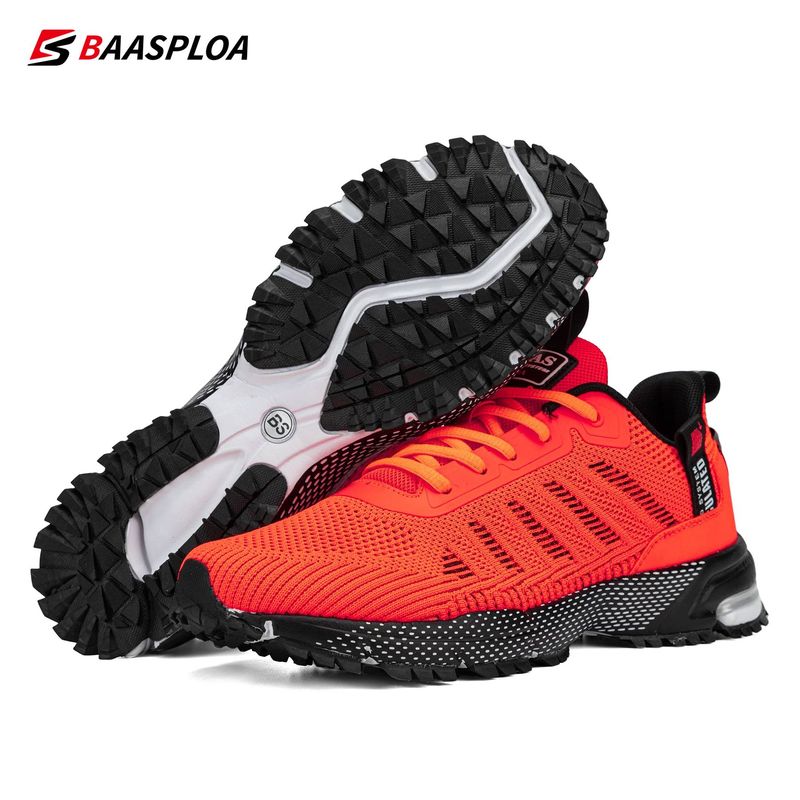 Zapatillas de running Baasploa para hombre, de malla transpirable, para exteriores, para caminar en el césped, para gimnasio, tallas grandes 41-50_voghion.com
