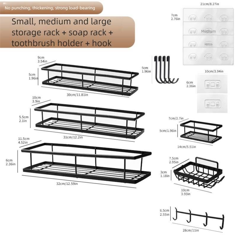 Alpine No-Drill Bath System | TÜV 18kg | 5-Layer Coating | Farmhouse To RV/6-piece_voghion.com