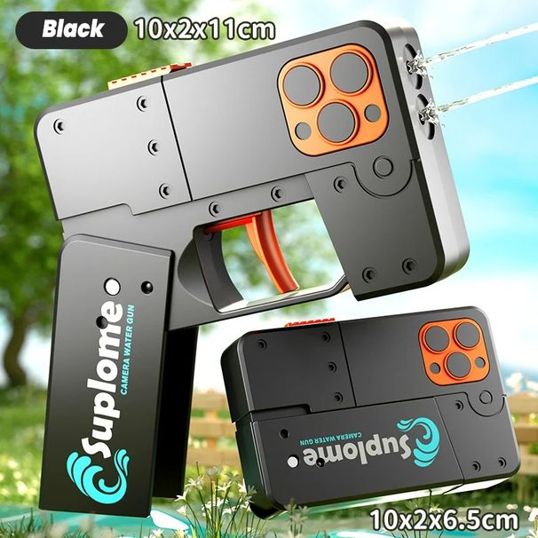 New Folding Phone Toy Water Gun Automatic Continuous Shooting Double Head Jet Water Gun Launcher Model Toy Water Gun Children's_voghion.com