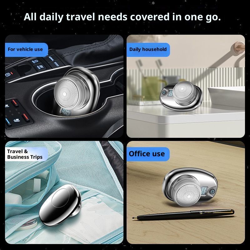 Elektrisch scheerapparaat met 28 mesjes voor mannen - Ultrastil (35 dB), snel opladen via USB-C, gebruiksduur van 70 minuten, IPX7-waterdicht, 5D-zwevende scheerkoppen, LED-scherm_voghion.com