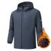 Men's Lightweight Softshell Jacket - Windproof & Water-Resistant Fleece-Lined Outdoor Coat, Breathable Polyester For Hiking & Smart Casual (XL-5XL)_voghion.com
