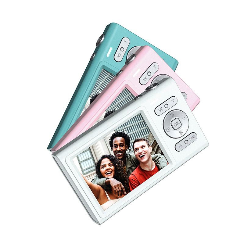 Appareil photo numérique rétro CCD pour étudiants - Caméra selfie HD 24 MP avec zoom 16x, écran LCD 2,8", léger et portable_voghion.com