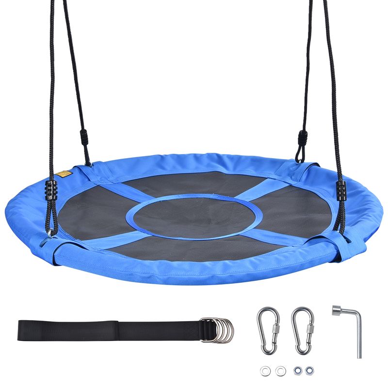 700LBS Weight Capacity 40" Flying Saucer Swing for Kids Outdoor, Large Round Tire Swings for Trees and Swingset, Strong Heavy Duty for Outside Playgro_voghion.com