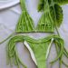 Women's Clothing Solid Color Multi String Sexy Backless Bikini Split Swimsuit Female_voghion.com
