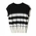 2024 pomeriggio brezza fresca cotone acetato a righe maglia gilet top per le donne ZYN563093MG_voghion.com