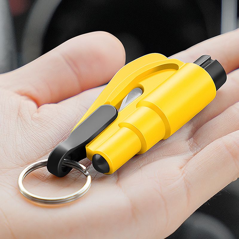 Auto ohutu evakuatsiooniakna kaitselüliti, päästehaamer, autole monteeritav varustus, ühesekundiline klaasi purunemise avariiseade_voghion.com