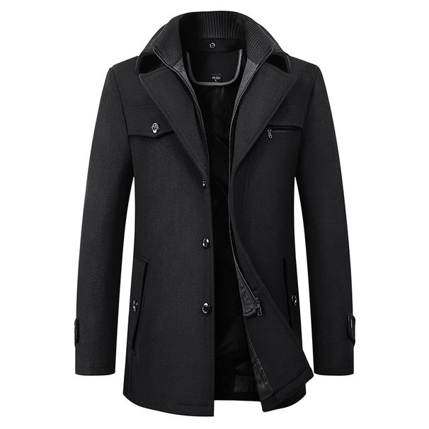 Men's Clothing Coat Men Business Casual Fashion Men's Thick Warm Oversized Men's Trenchcoat_voghion.com