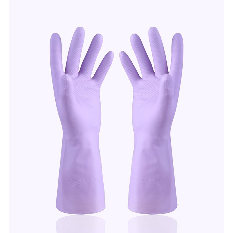 Durable Synthetic Household Aili Latex Rubber Waterproof Non-Slip Kitchen Cleaning Dishwashing Gloves For Home Use_voghion.com