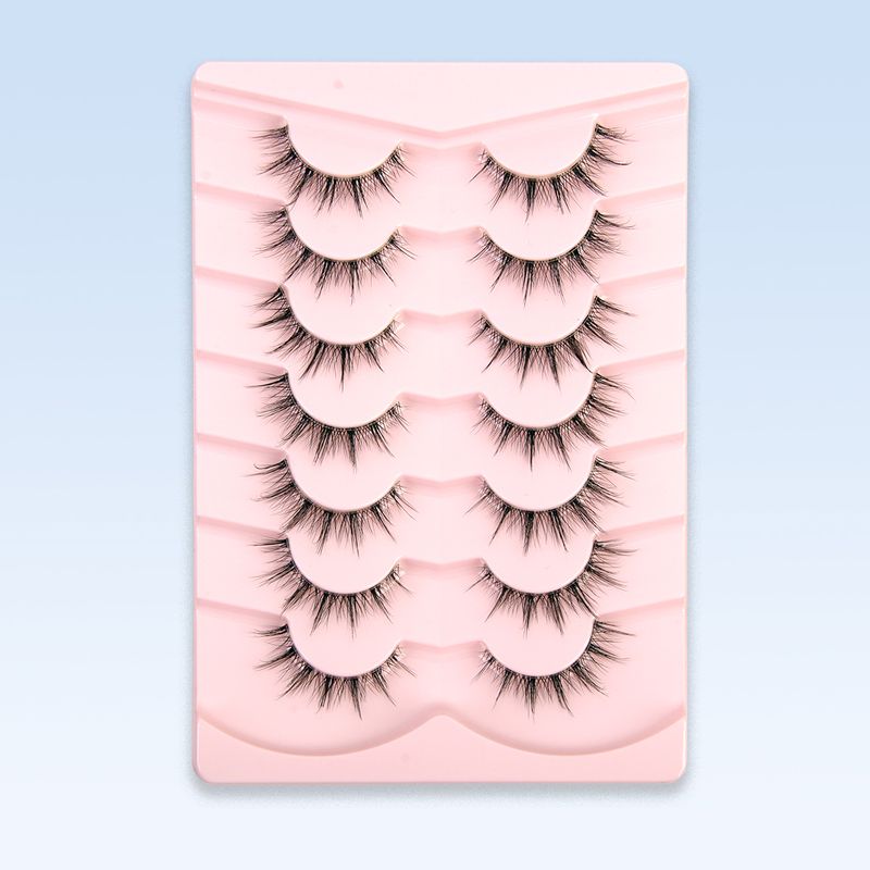 Célébrité Internet Light Tai Maquillage Aiguiser Une Pièce Faux Cils Naturels En Forme De V Transparent Tige Fine Fée Dessin Animé Cils_voghion.com
