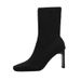 Stivali da donna con tacco sottile e quadrato, nuovi stivali autunnali e invernali in maglia, stivali elastici con tacco alto, stivali corti_voghion.com