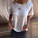 Women's Clothing Sequined Short Sleeved Round Neck T Shirt Solid Color Leisure_voghion.com