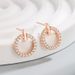 Earrings for women simple personality versatile circle earrings cold style anti allergic small earrings_voghion.com