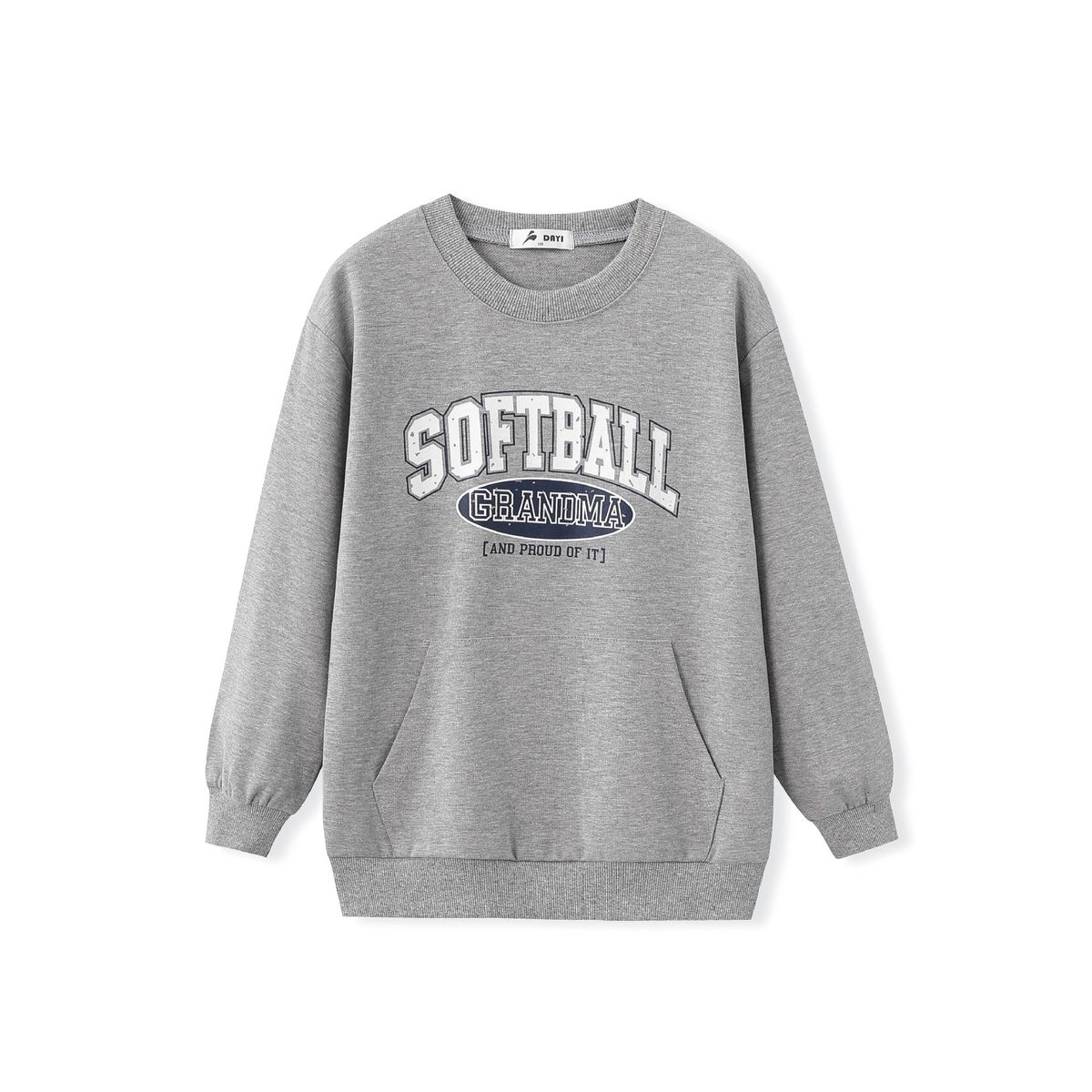 Mother & Kids Autumn New Children's Clothing Medium And Large Children's Letter Print Blue Sweatshirt Small Order Wholesale_voghion.com