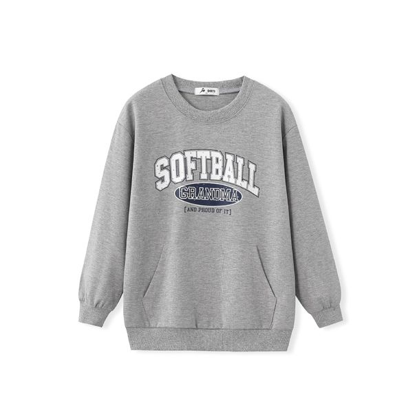 Mother & Kids Autumn New Children's Clothing Medium And Large Children's Letter Print Blue Sweatshirt Small Order Wholesale_voghion.com