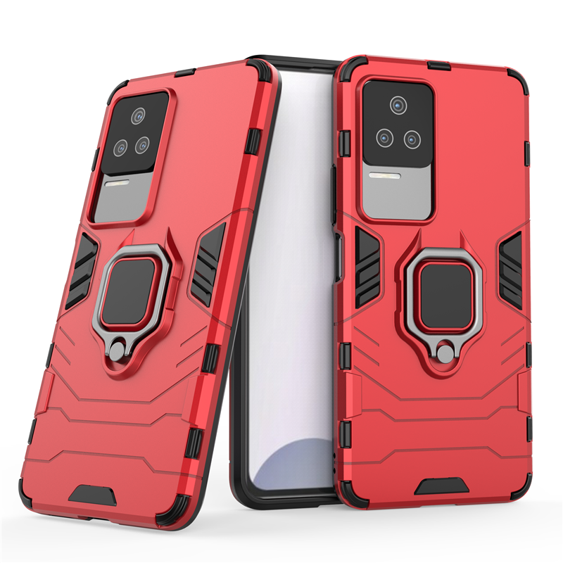 Para Xiaomi Redmi K50 K40s K40 Pro Ultra Gaming Hybrid Hard PC + Soft TPU Armor Anti-Drop Case Soporte de soporte de anillo giratorio_voghion.com